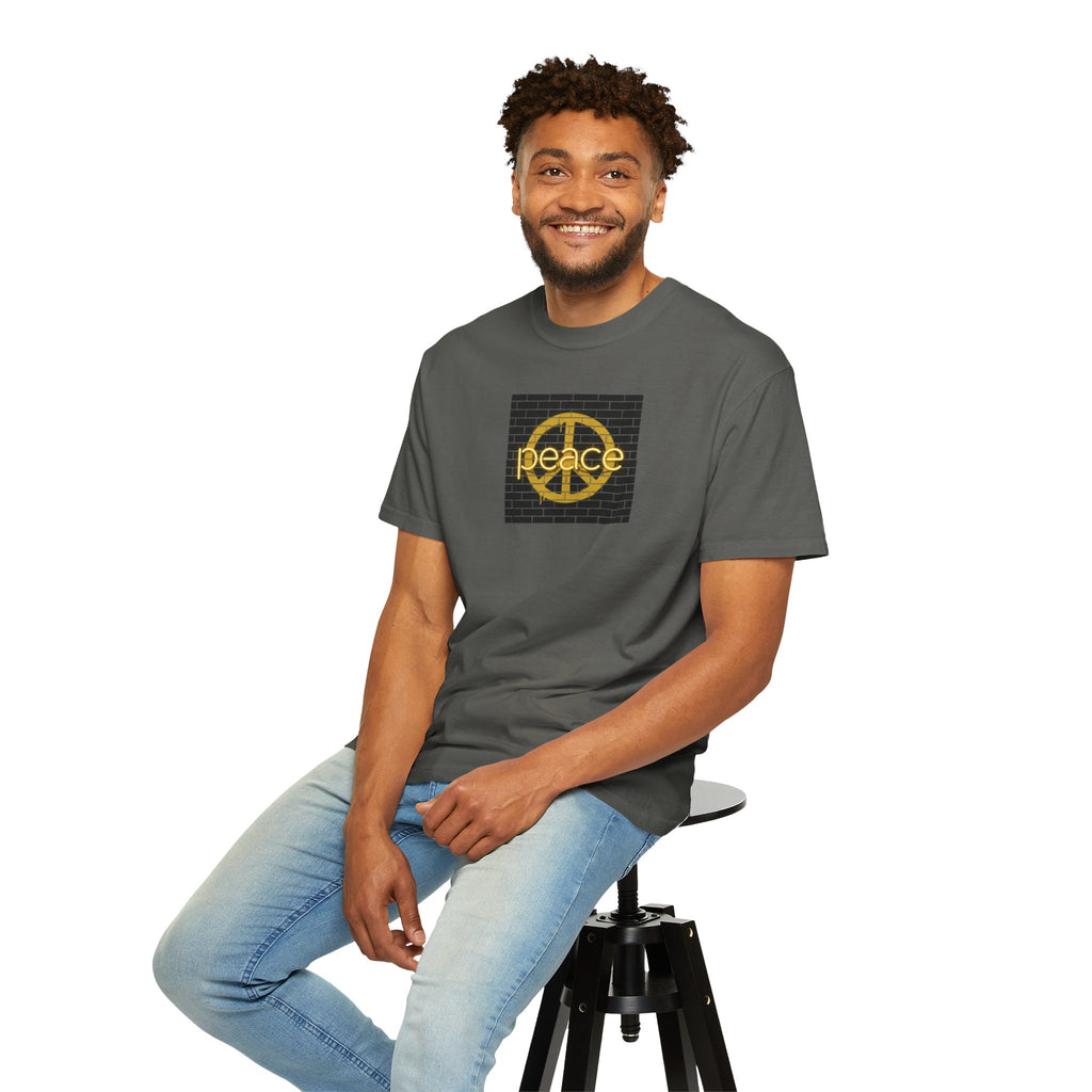 Golden Peace Neon Graphic T-Shirt