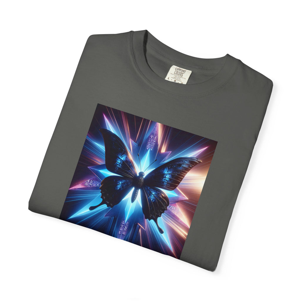 Butterfly Nebula T-Shirt — Cosmic Blue Vaporwave Graphic Tee