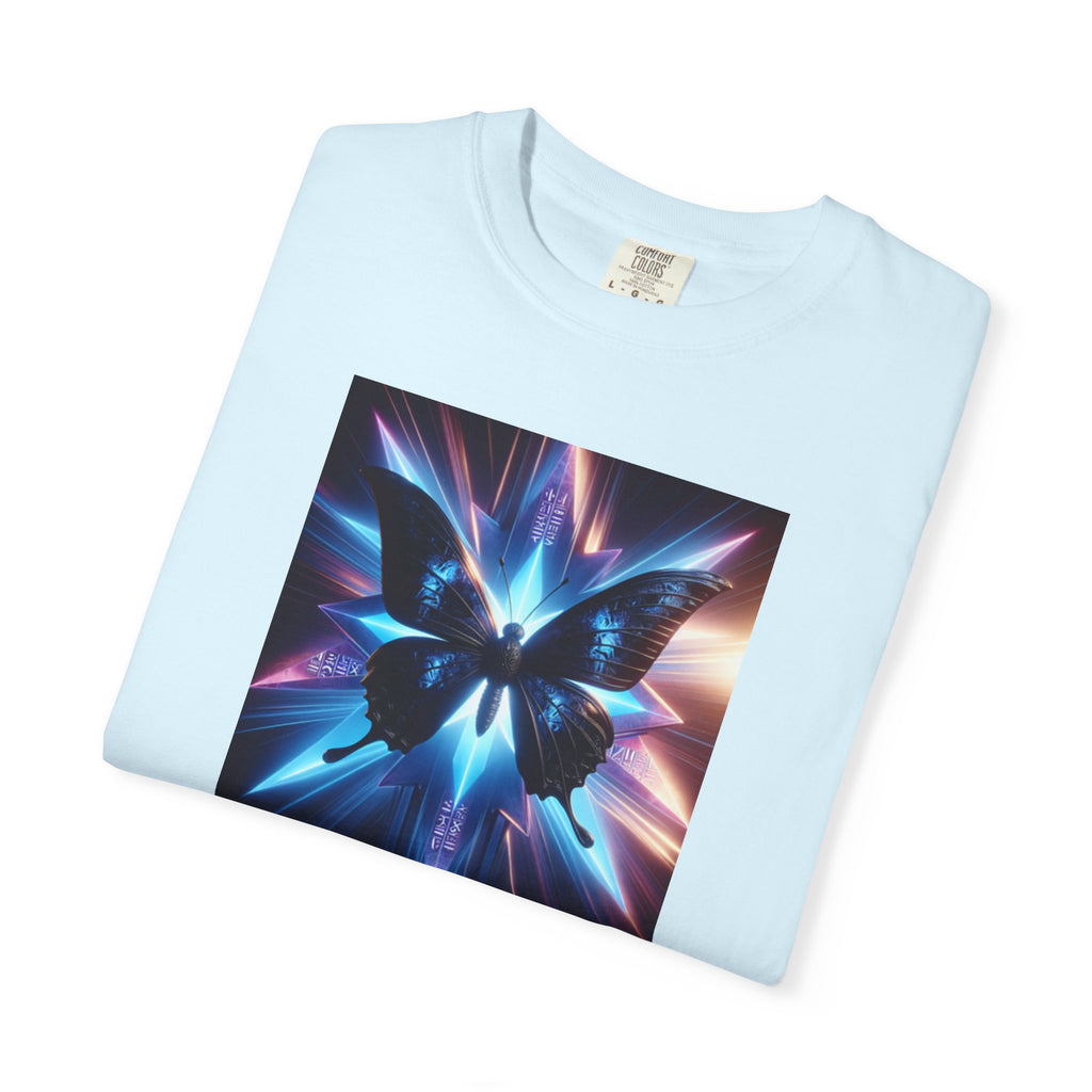 Butterfly Nebula T-Shirt — Cosmic Blue Vaporwave Graphic Tee