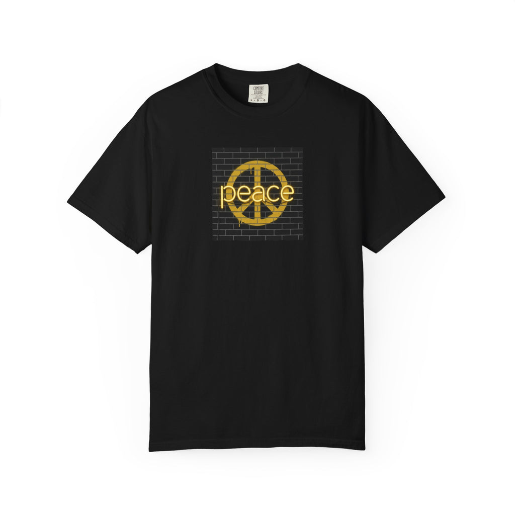 Golden Peace Neon Graphic T-Shirt