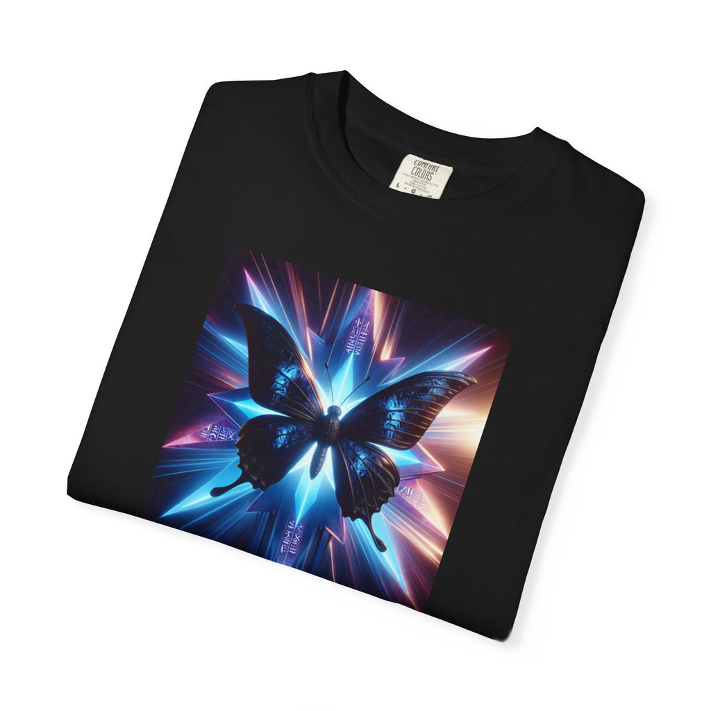 Butterfly Nebula T-Shirt — Cosmic Blue Vaporwave Graphic Tee