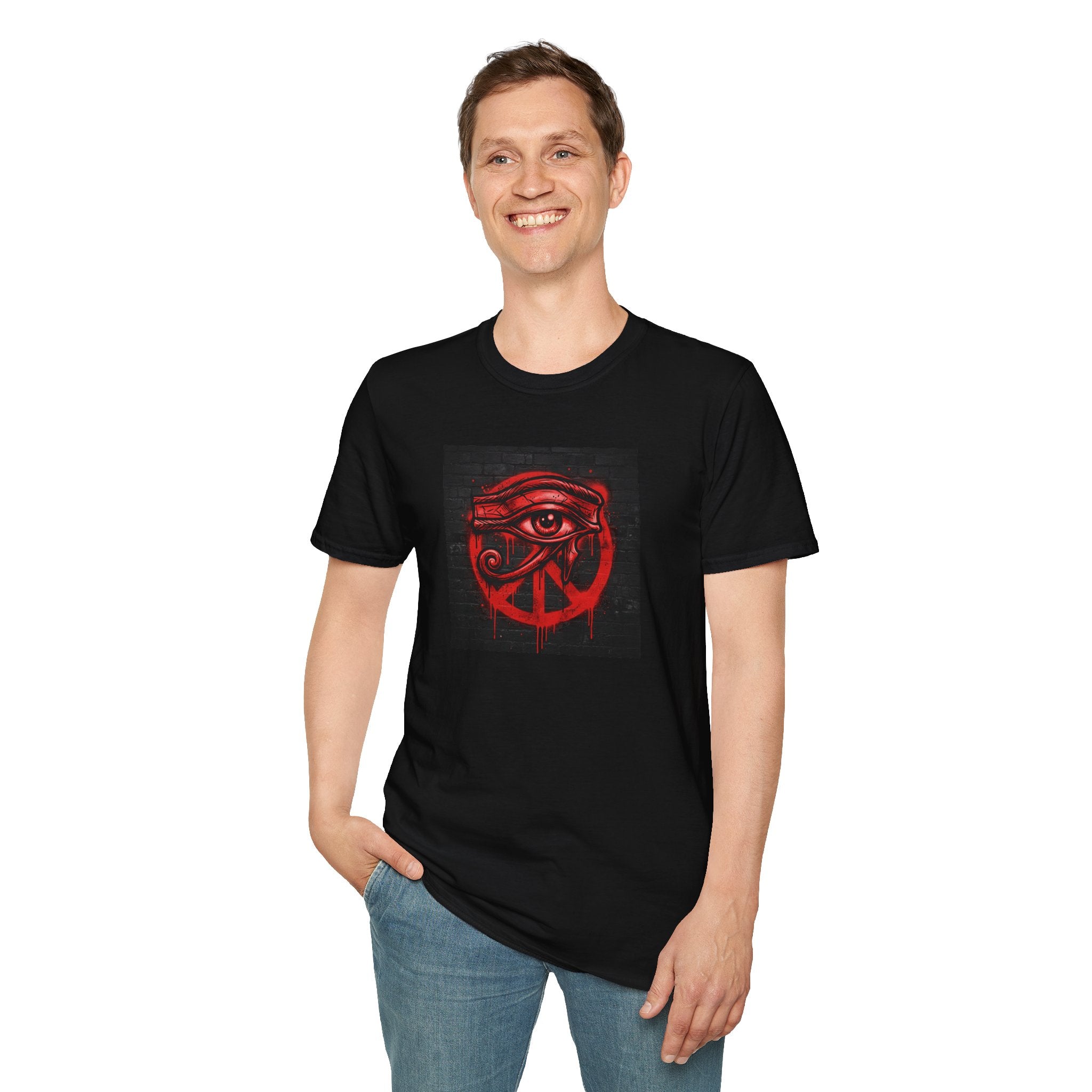 Eye of Horus Graffiti Graphic T‑Shirt — Peaceful Graffiti Graphic Design Tee