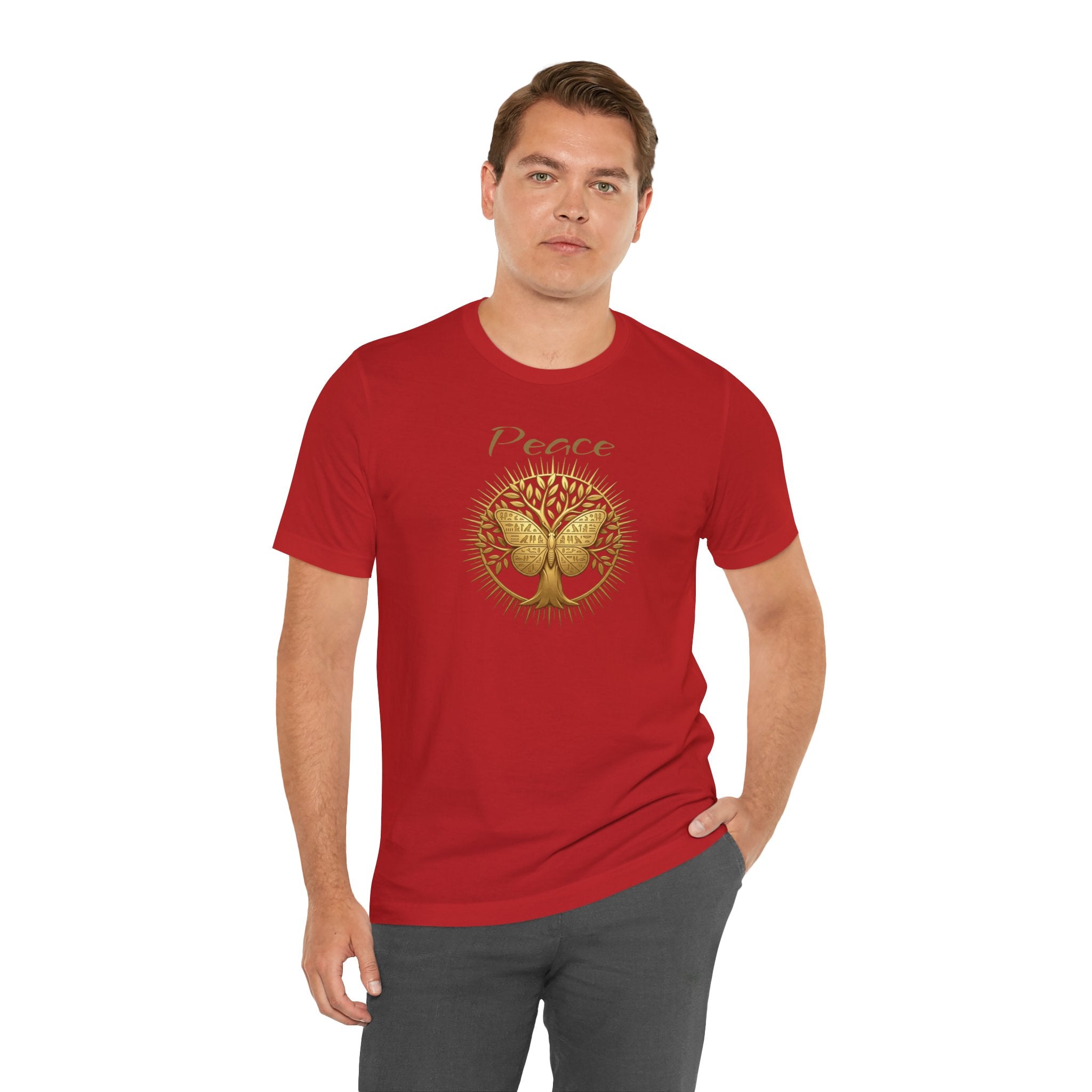 Golden Olive Tree Butterfly T-Shirt