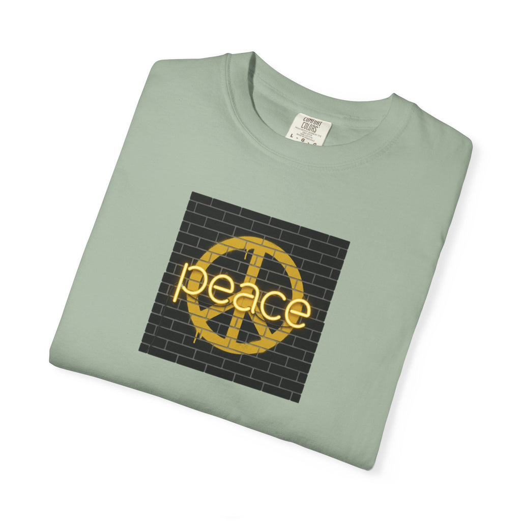 Golden Peace Neon Graphic T-Shirt