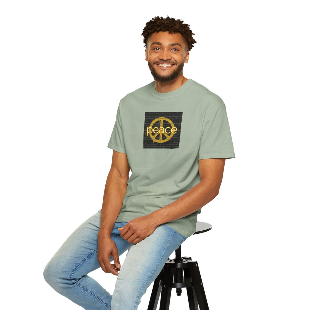 Golden Peace Neon Graphic T-Shirt