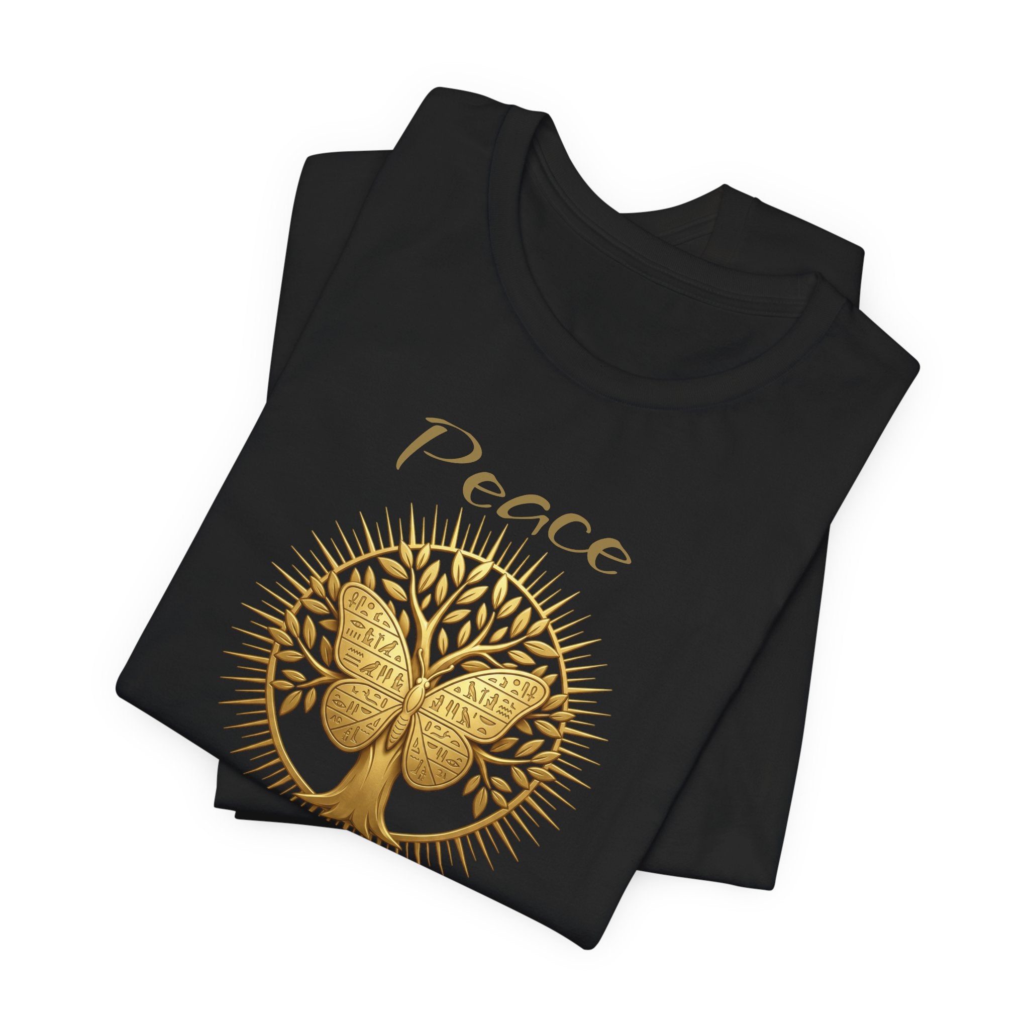 Golden Olive Tree Butterfly T-Shirt