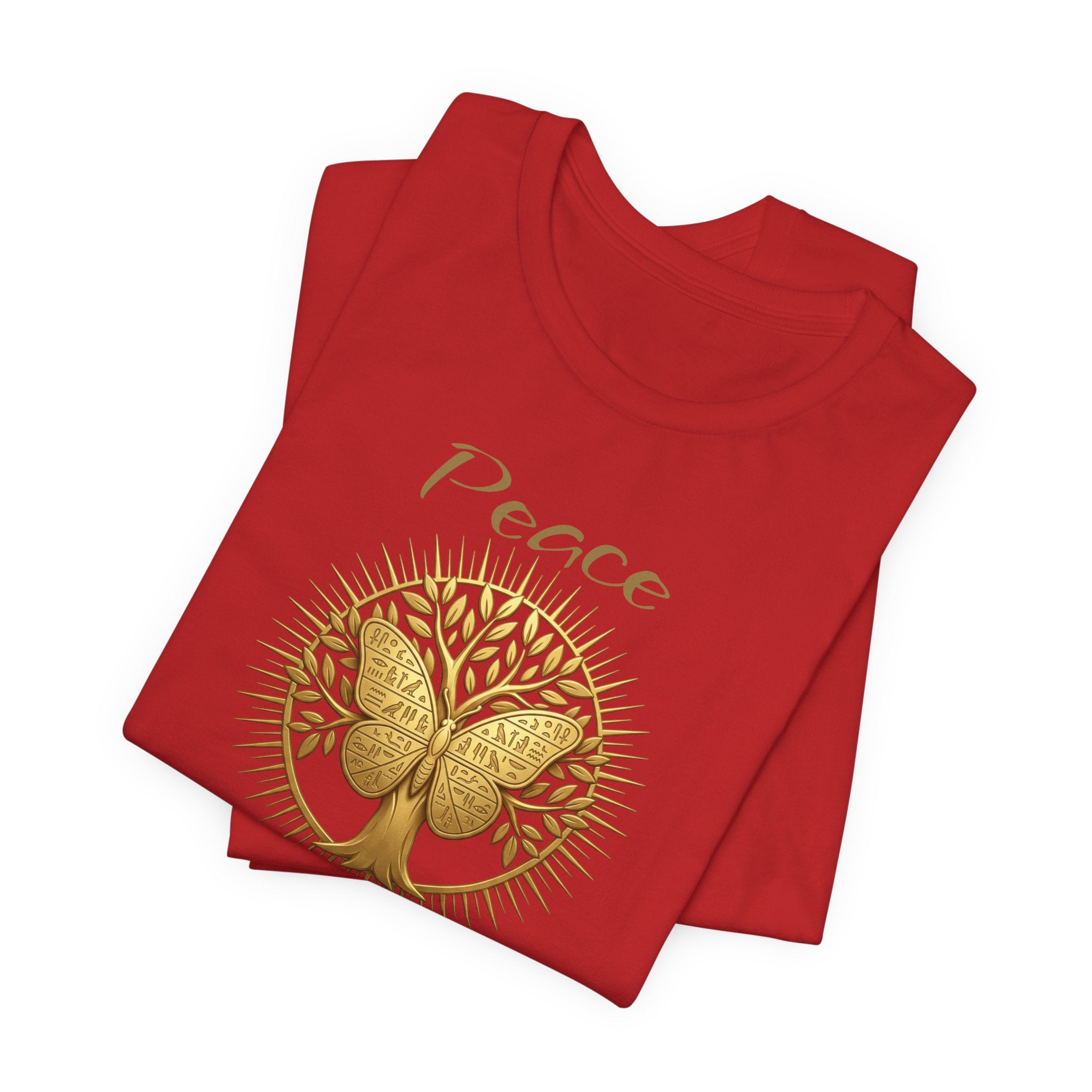 Golden Olive Tree Butterfly T-Shirt