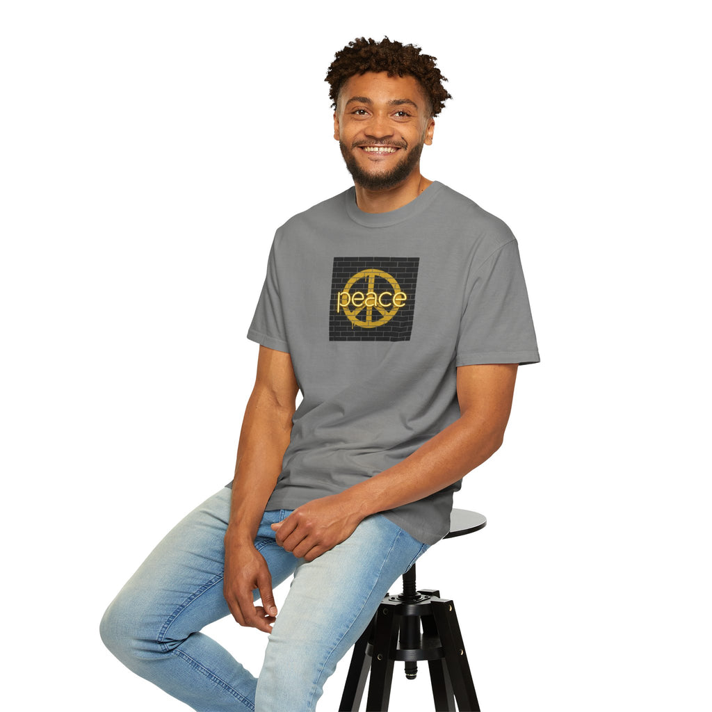 Golden Peace Neon Graphic T-Shirt