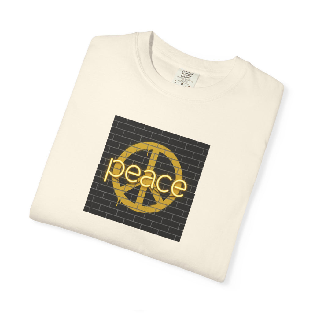 Golden Peace Neon Graphic T-Shirt