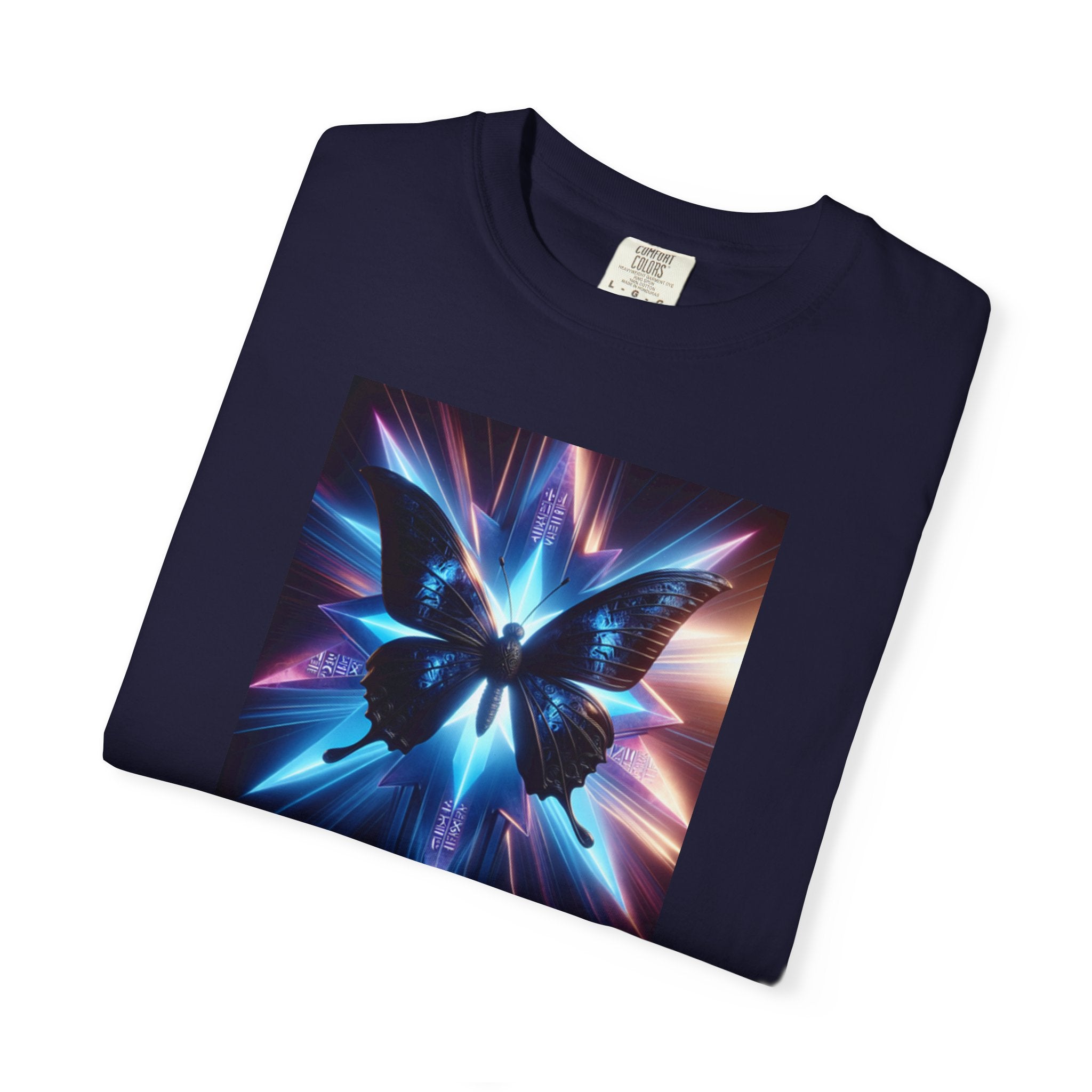 Butterfly Nebula T-Shirt — Cosmic Blue Vaporwave Graphic Tee