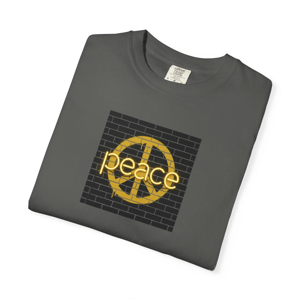 Golden Peace Neon Graphic T-Shirt